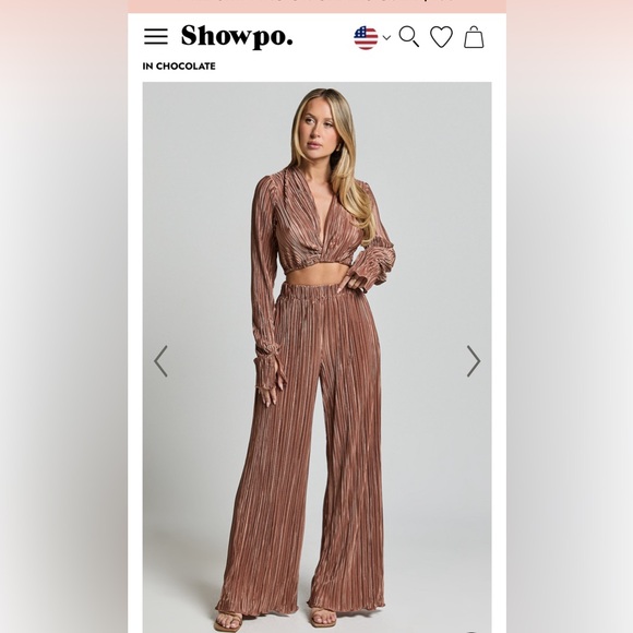 SHOWPO 2 piece set Chocolate - Picture 1 of 4